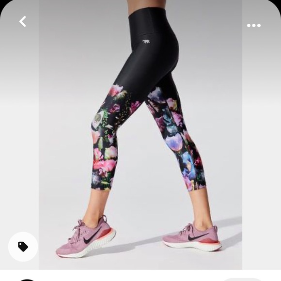 Running Bare 7/8 Stretch Compression Leggings Us - Picture 1 of 5